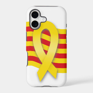 Catalan ribbon and flag