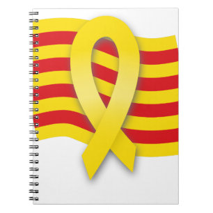 Catalan ribbon and flag notebook