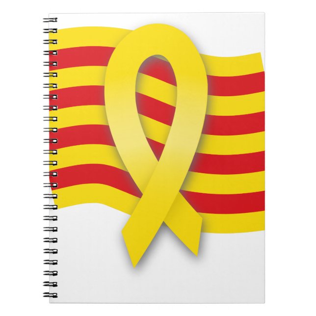 Catalan ribbon and flag notebook (Front)