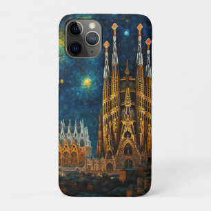 Catalan Starry Night   Gaudí Meets Van Gogh iPhone 11 Pro Case