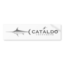 Cataldo Cuttyhunk Golf Cart Sticker Black White