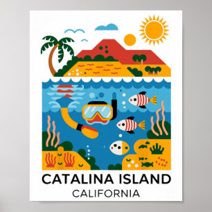 Catalina Island California Hiking Poster