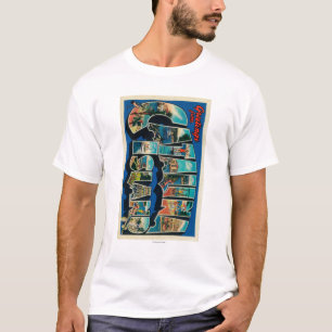 Catalina Island, California - Large Letter T-Shirt
