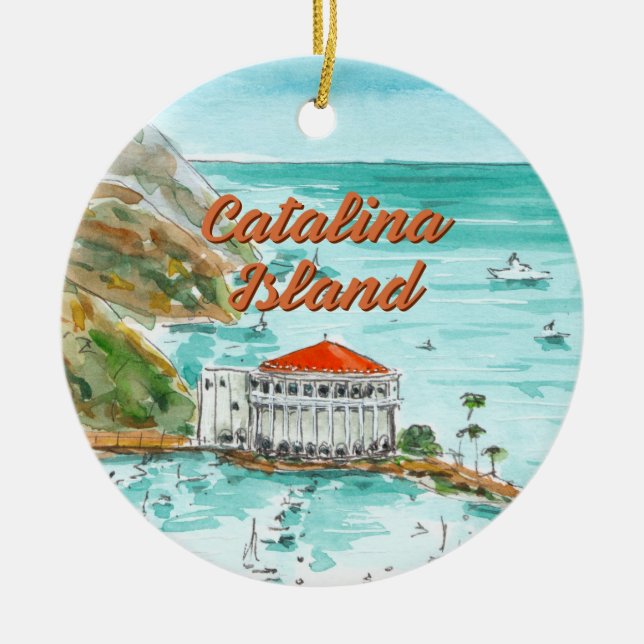 Catalina Island California Ornament (Front)