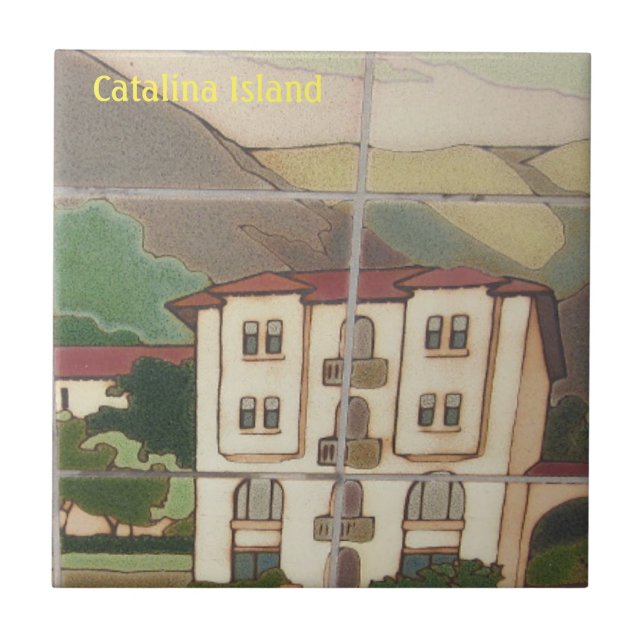 CATALINA ISLAND CERAMIC TILE FAVORITE PLACE  (Front)