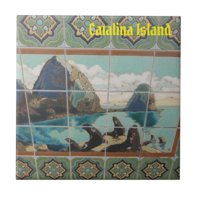 CATALINA ISLAND CERAMIC TILE ISLAND FRIENDS (Front)