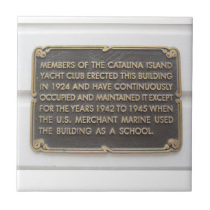 CATALINA ISLAND CERAMIC TILE YACH CLUB 1924