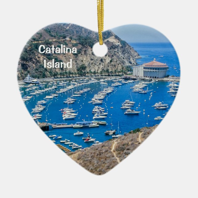 Catalina Island Ceramic Tree Decoration (Front)