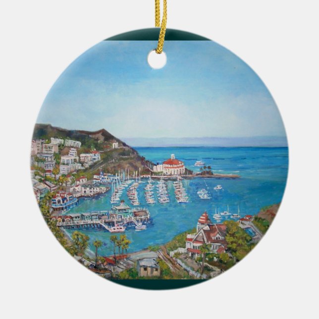 Catalina Island - Circle Ornament (Front)