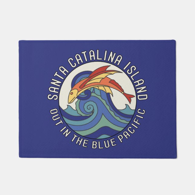 Catalina Island Flying Fish Door Mat (Front)