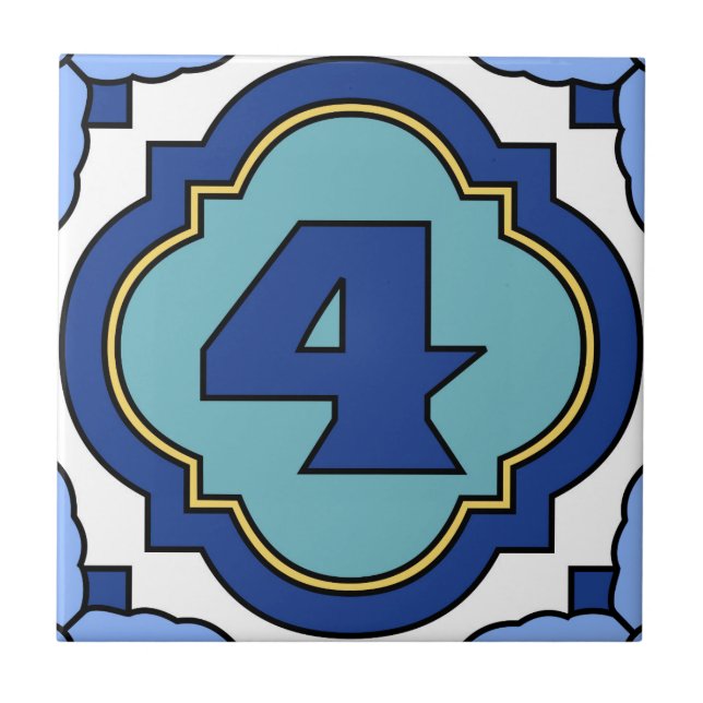 Catalina Island Number Address Tile 4 (Front)