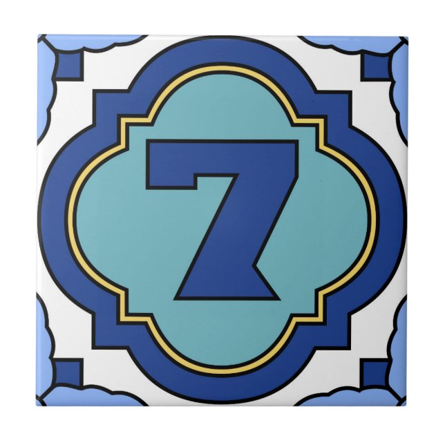 Catalina Island Number Address Tile 7 (Front)