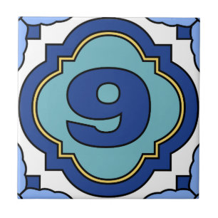 Catalina Island Number Address Tile 9