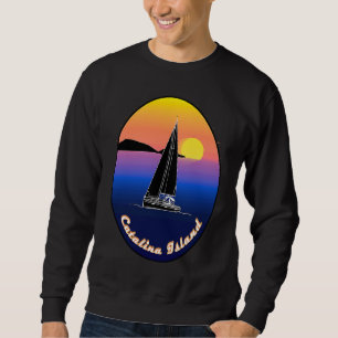 Catalina Island Sailing Printed On Front Sweatshirt