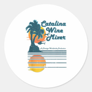 Catalina island wine and palm mixer TShirt Classic Round Sticker