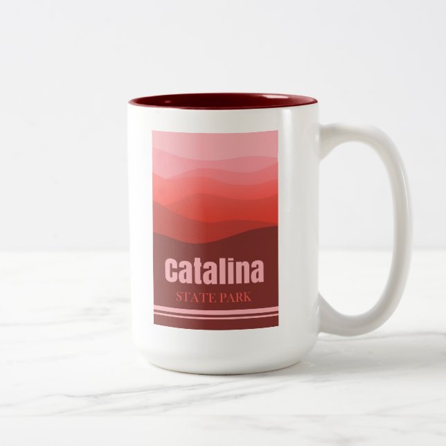 Catalina State Park Arizona Red Hills Two-Tone Coffee Mug (Right)