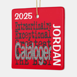 Cataloger Extraordinaire CUSTOM Ceramic Ornament