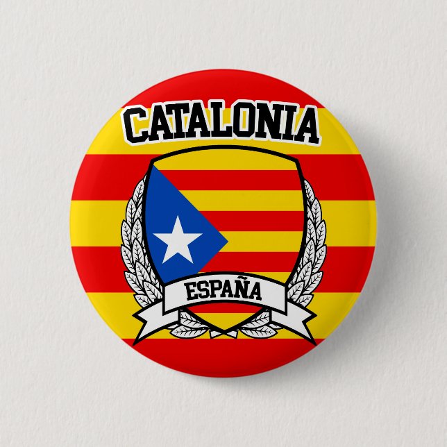 Catalonia 6 Cm Round Badge (Front)