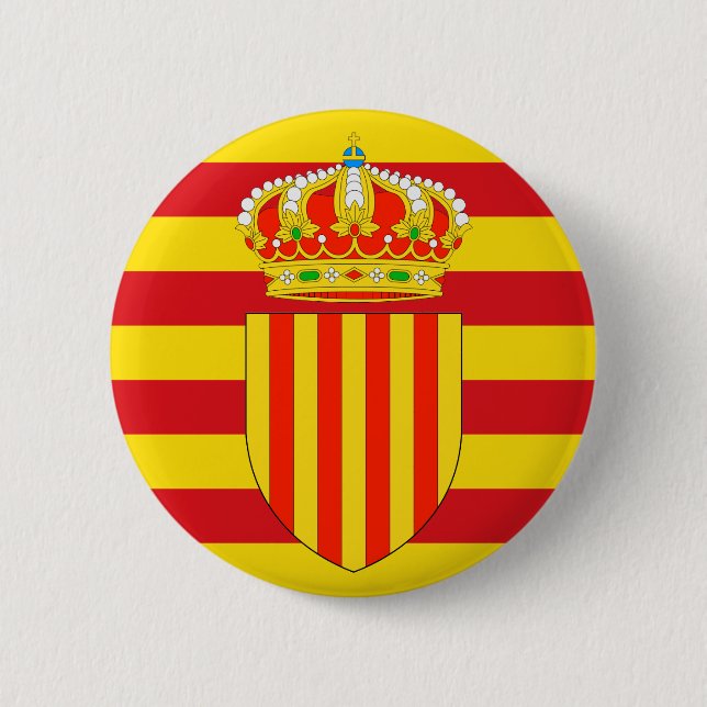 Catalonia Flag 6 Cm Round Badge (Front)