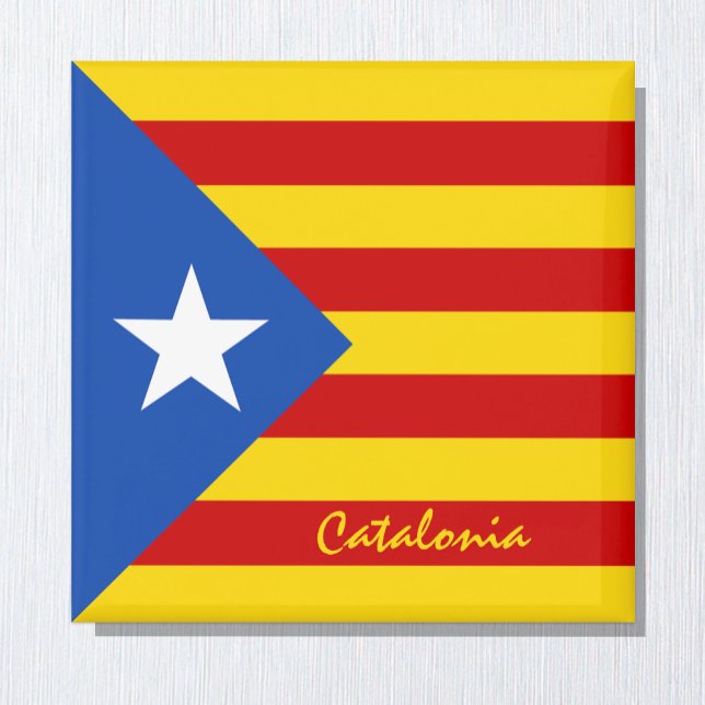 Catalonia Flag & Catalan - La Senyera Estelada Magnet (Creator Uploaded)