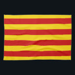 Catalonia Flag & Catalan - La Senyera fashion Tea Towel<br><div class="desc">Kitchen Towels: Catalonia & Catalan flag "official version" = La Senyera - love my country, fashion, travel, holiday, national patriots / sports fans</div>