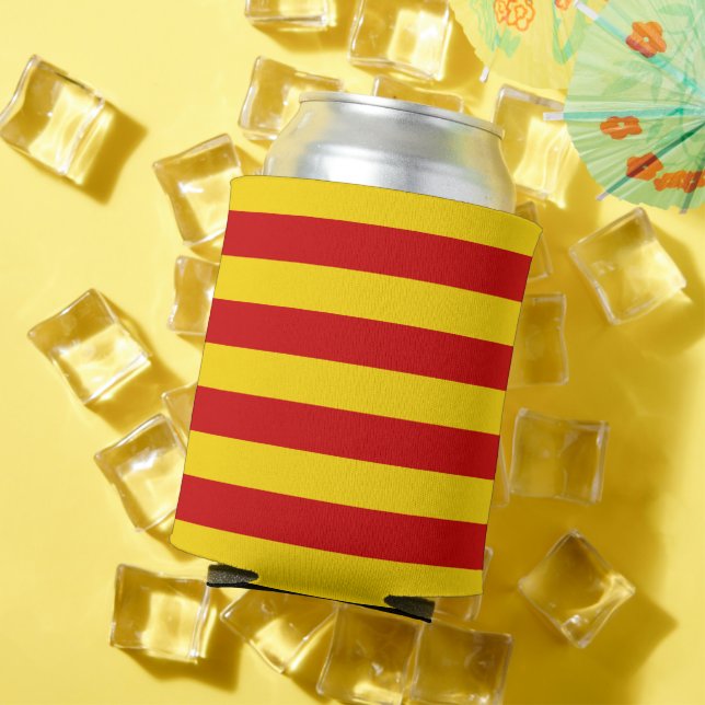 Catalonia Flag & Catalan - La Senyera /holiday Can Cooler (In Situ Summer)