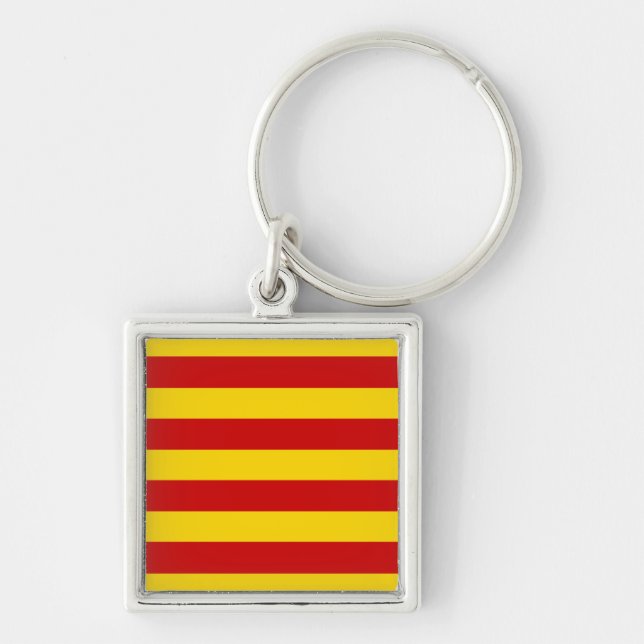 Catalonia Flag & Catalan - La Senyera travel Key Ring (Front)