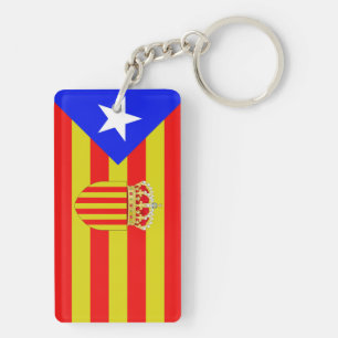Catalonia flag key ring