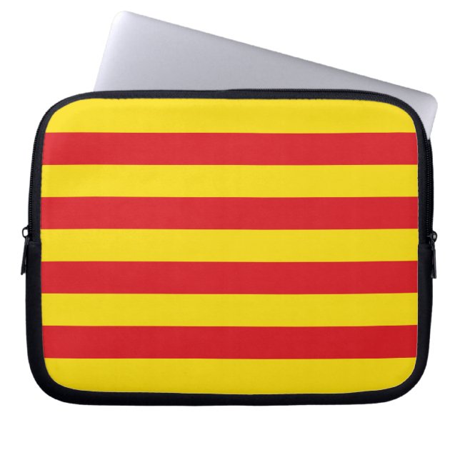 Catalonia Flag Laptop Sleeve (Front)