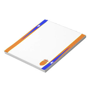 Catalonia flag notepad