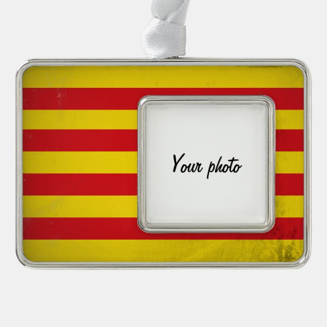 Catalonia Silver Plated Framed Ornament (Front)