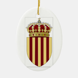 Catalonia (Spain) Coat of Arms Ceramic Ornament