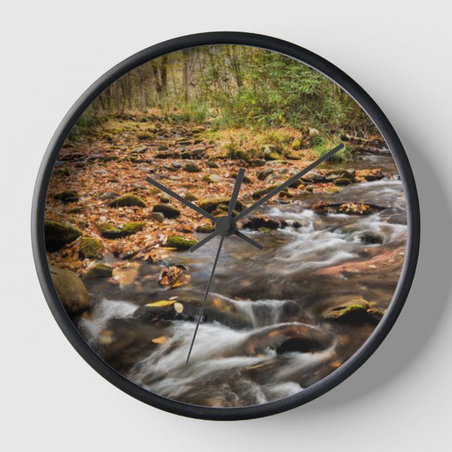 Cataloochee Creek NC Great Smoky Mountains Clock (Front)