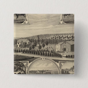 Catalpa, Nebraska 15 Cm Square Badge