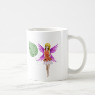 Catalpa Tree Fairy with Leaf Coffee Mug