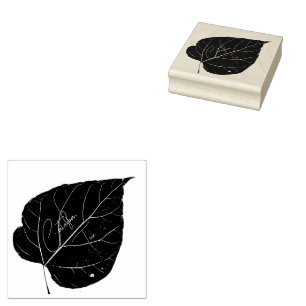Catalpa Tree Leaf Print Rubber Stamp