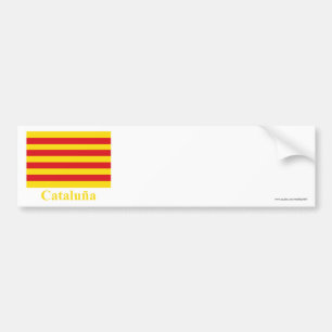 Cataluña flag with name bumper sticker