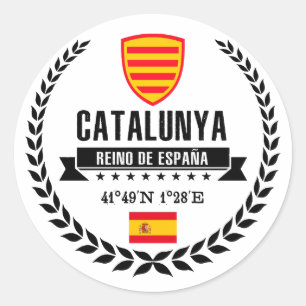 Catalunya Classic Round Sticker