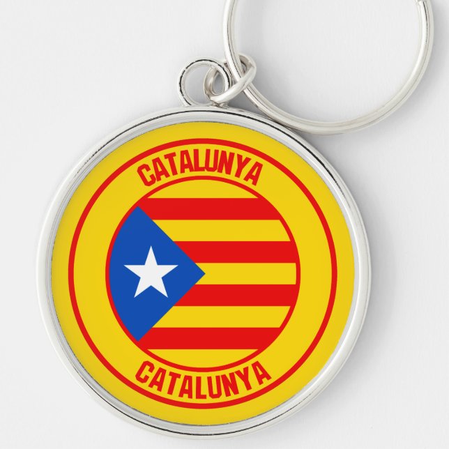 Catalunya Round Emblem Key Ring (Front)