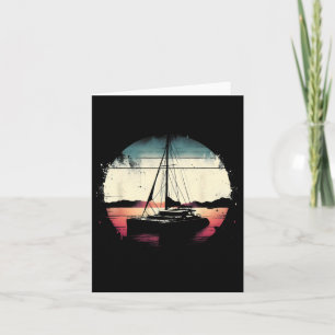 Catamaran Boat Lover - Vintage Sailor Boating Sail Card