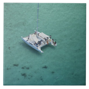 Catamaran, Mamanuca Islands, Fiji, South Pacific Tile