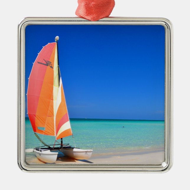 Catamaran Metal Ornament (Front)