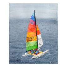 Catamaran Sailboat Photography Wall Art Print