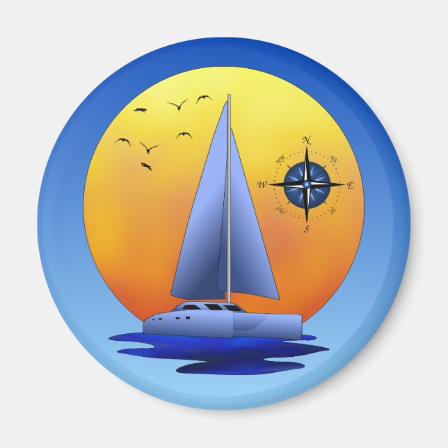 Catamaran Sailing Magnet (Front)