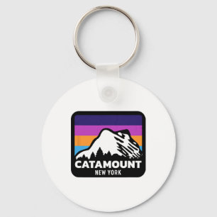 Catamount New York Skiing Snowboarding Family Ski Key Ring