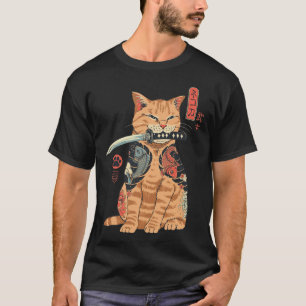 Catana Cat Vintage Cute Japanese-inspired Cat  T-Shirt