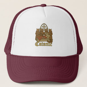 Catanic – Mediaeval Cat Cult Meme Trucker Hat