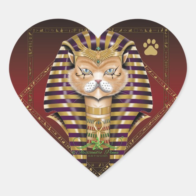 CATankhaMEOW Heart Sticker (Front)