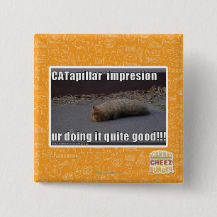CATapillar 15 Cm Square Badge