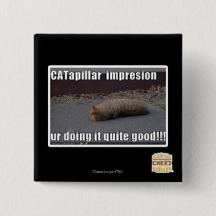 CATapillar 15 Cm Square Badge
